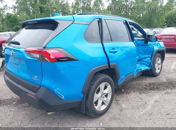 JTMLWRFV5KD003023 2019 TOYOTA RAV4 HYBRID Blue Trasero derecho