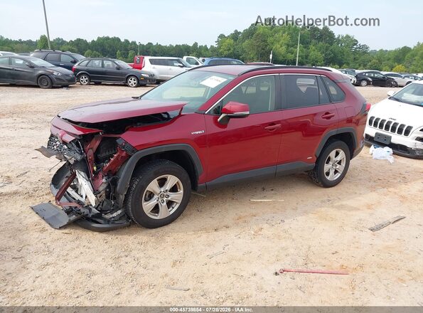 JTMMWRFV8KD034920 2019 TOYOTA RAV4 HYBRID Burgundy წინა მარცხენა ხედი სამი მეოთხედიდან