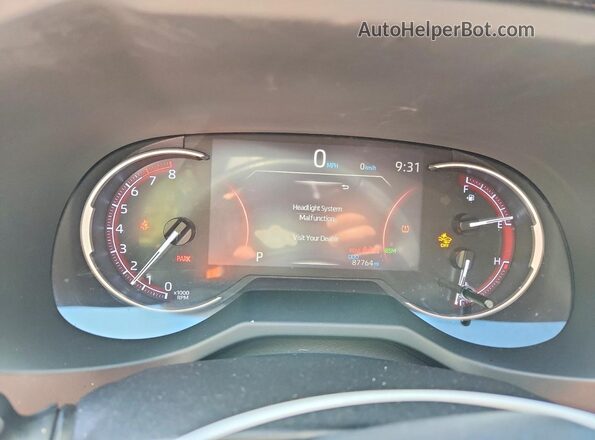 JTMN1RFV3KD507223 2019 TOYOTA RAV4 Gray Widok zestawu wskaźników