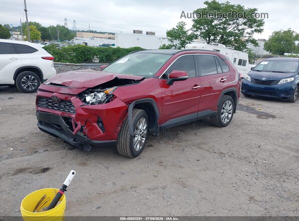 JTMN1RFV3LD530163 2020 TOYOTA RAV4 Burgundy წინა მარცხენა ხედი სამი მეოთხედიდან