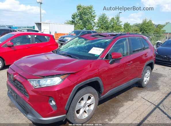 JTMP1RFV9KD021153 2019 TOYOTA RAV4 Red Առջևի ձախ երեք քառորդ տեսարան
