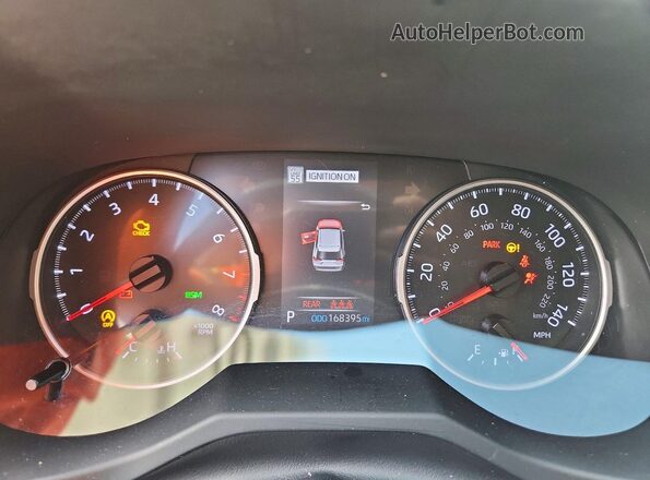JTMP1RFVXLJ037414 2020 TOYOTA RAV4 Burgundy ხელსაწყოთა პანელის ხედი
