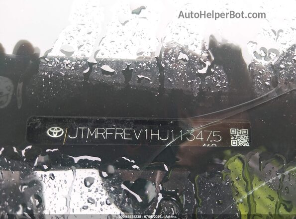 JTMRFREV1HJ113475 2017 TOYOTA RAV4 Black Engine compartment view