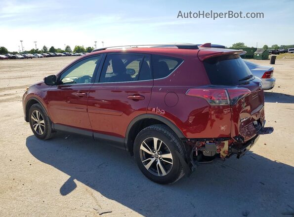 JTMRFREV3JD249790 2018 TOYOTA RAV4 Red უკანა მარცხენა