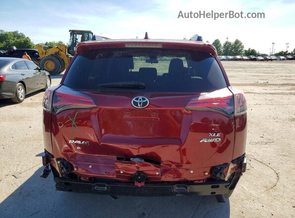 JTMRFREV3JD249790 2018 TOYOTA RAV4 Red უკანა ხედი