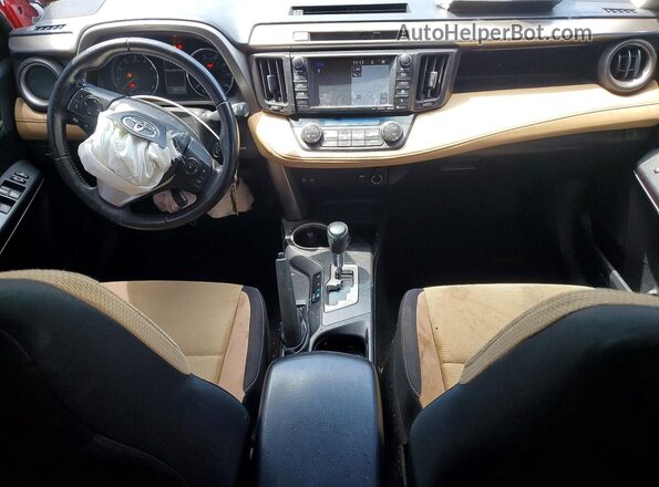 JTMRFREV6GJ056172 2016 TOYOTA RAV4 Red Widok deski rozdzielczej