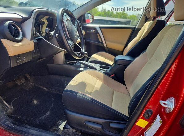 JTMRFREV8GJ053466 2016 TOYOTA RAV4 Red Вид салону спереду