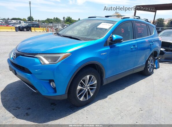 JTMRJREV1GD058537 2016 TOYOTA RAV4 HYBRID Blue წინა მარცხენა ხედი სამი მეოთხედიდან