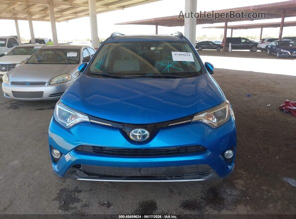 JTMRJREV6HD076338 2017 TOYOTA RAV4 HYBRID Blue Front view