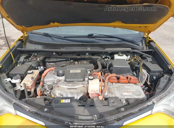 JTMRJREV6JD251287 2018 TOYOTA RAV4 HYBRID Yellow უკანა ხედი