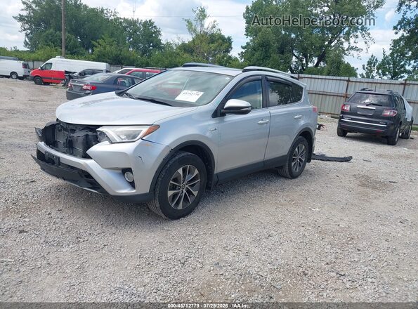 JTMRJREV9GD042845 2016 TOYOTA RAV4 HYBRID Silver Առջևի ձախ երեք քառորդ տեսարան