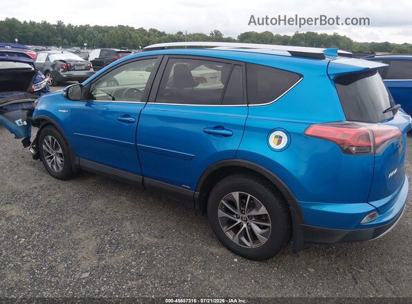 JTMRJREVXGD001172 2016 TOYOTA RAV4 HYBRID Blue Trasero izquierdo