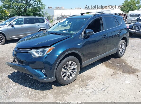 JTMRJREVXJD232936 2018 TOYOTA RAV4 HYBRID Dark Blue Առջևի ձախ երեք քառորդ տեսարան