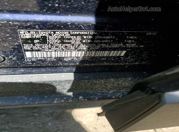JTMRWRFV0SJ066414 2025 TOYOTA RAV4 Blue Вид наклейки з VIN-кодом