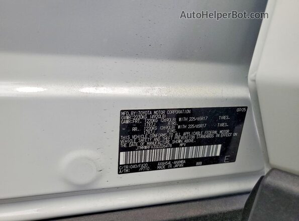 JTMRWRFV3SD326478 2025 TOYOTA RAV4 White სალონის 360-გრადუსიანი ხედი