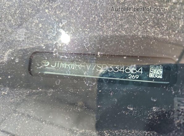 JTMRWRFV7SD334664 2025 TOYOTA RAV4 Black Вид наклейки з VIN-кодом