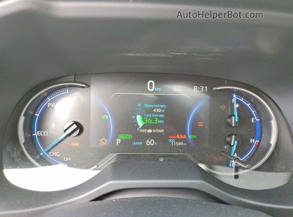 JTMRWRFV9SD337890 2025 TOYOTA RAV4 White Instrument cluster view