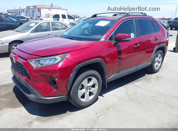 JTMW1RFV0KD010005 2019 TOYOTA RAV4 Red წინა მარცხენა ხედი სამი მეოთხედიდან