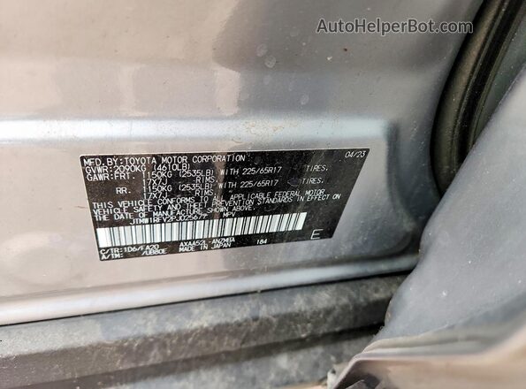 JTMW1RFV2PJ025677 2023 TOYOTA RAV4 Silver Vista de la etiqueta del VIN
