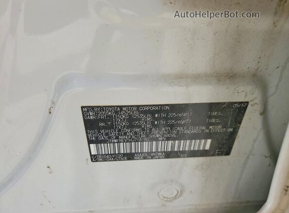 JTMWFREV1HJ718180 2017 TOYOTA RAV4 White Engine compartment view