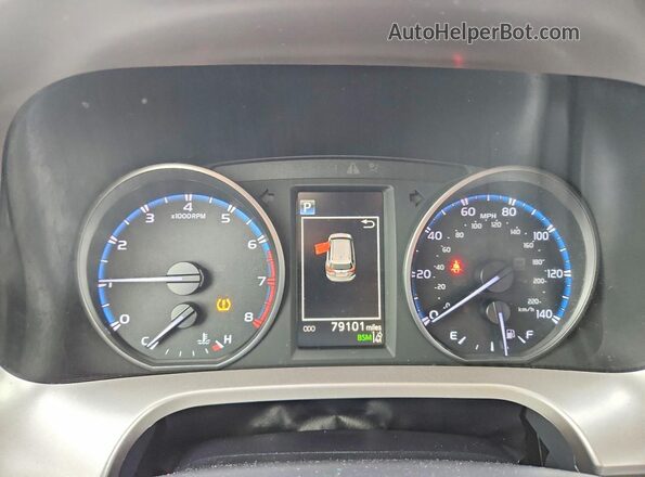 JTMWFREV2JJ170437 2018 TOYOTA RAV4 White Instrument cluster view