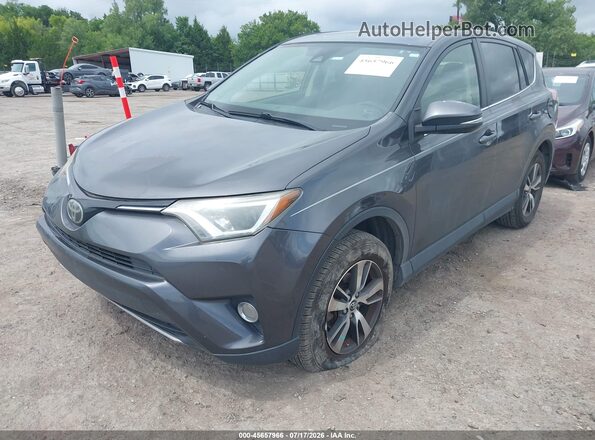 JTMWFREV2JJ199677 2018 TOYOTA RAV4 Серый Передняя левая четверть