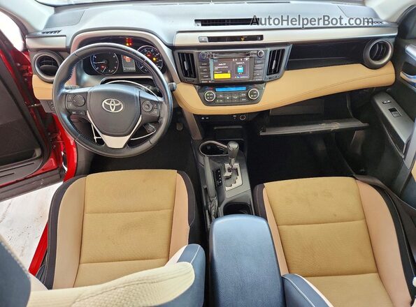 JTMWFREV4GJ073331 2016 TOYOTA RAV4 Red Առջևի վահանակի տեսք