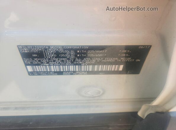 JTMWFREVXHJ718551 2017 TOYOTA RAV4 White 360 interior view