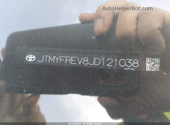 JTMYFREV8JD121038 2018 TOYOTA RAV4 Красный Вид подкапотного пространства