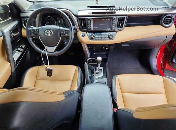 JTMYFREV9GJ082499 2016 TOYOTA RAV4 Red Вид панелі приладів