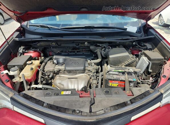 JTMYFREV9JD118827 2018 TOYOTA RAV4 Red ძრავის განყოფილების ხედი