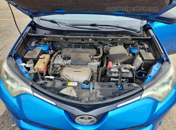 JTMZFREV0JJ151768 2018 TOYOTA RAV4 Blue ძრავის განყოფილების ხედი
