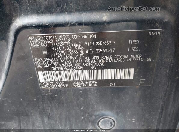 JTMZFREVXJJ734445 2018 TOYOTA RAV4 Blue Շարժիչի բաժամունքի տեսք