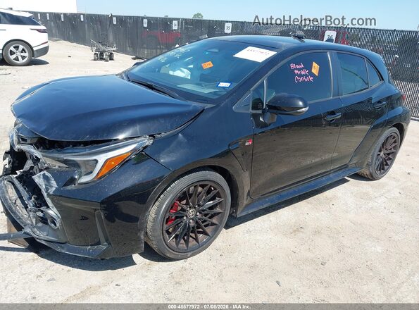 JTNABAAE1PA007151 2023 TOYOTA GR COROLLA Black წინა მარცხენა ხედი სამი მეოთხედიდან