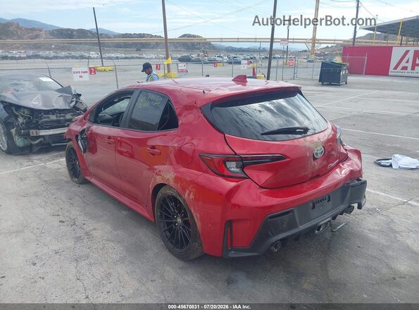 JTNABAAEXSA019629 2025 TOYOTA GR COROLLA Red Rear left