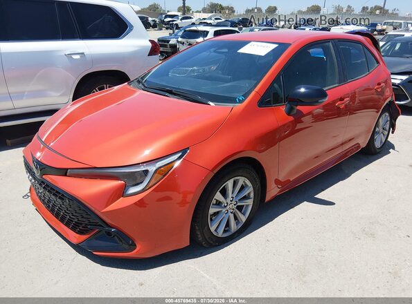JTND4MBE8T3257153 2026 TOYOTA COROLLA Orange Przód lewy