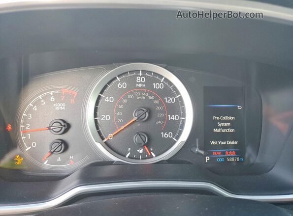 JTND4MBE9N3152947 2022 TOYOTA COROLLA Silver Vista del cuadro de instrumentos