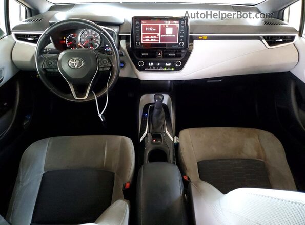 JTND4RBEXL3087097 2020 TOYOTA COROLLA Белый Вид панели приборов