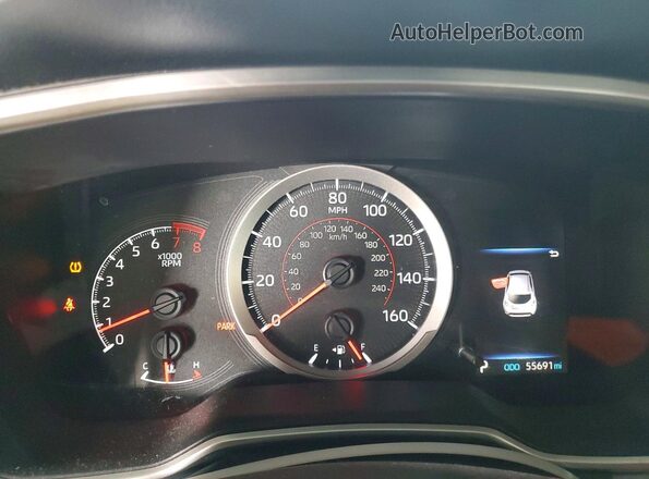 JTND4RBEXL3087097 2020 TOYOTA COROLLA Белый Вид щитка приборов