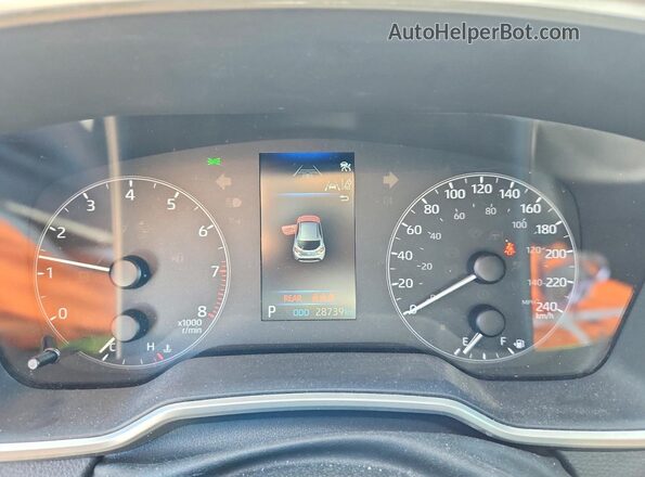 JTNK4MBE2S3239124 2025 TOYOTA COROLLA White Вид щитка приладів