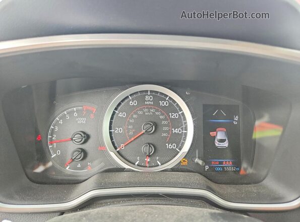 JTNK4RBE0K3047441 2019 TOYOTA COROLLA Red Vista del cuadro de instrumentos