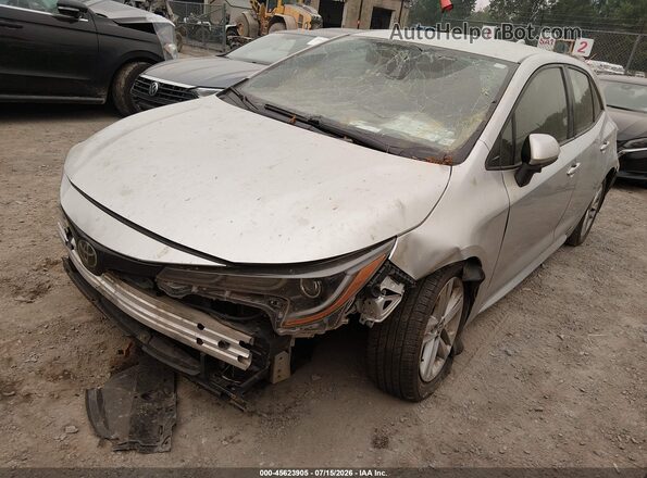 JTNK4RBE3K3011713 2019 TOYOTA COROLLA Silver Առջևի ձախ երեք քառորդ տեսարան
