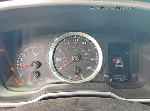 JTNK4RBE3K3048549 2019 TOYOTA COROLLA White ხელსაწყოთა პანელის ხედი