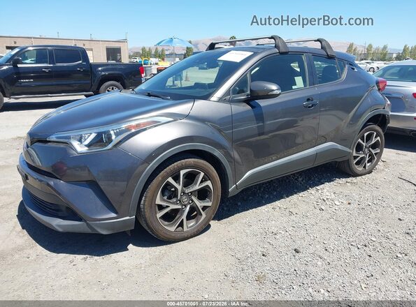 JTNKHMBX4K1032008 2019 TOYOTA C-HR Gray წინა მარცხენა ხედი სამი მეოთხედიდან