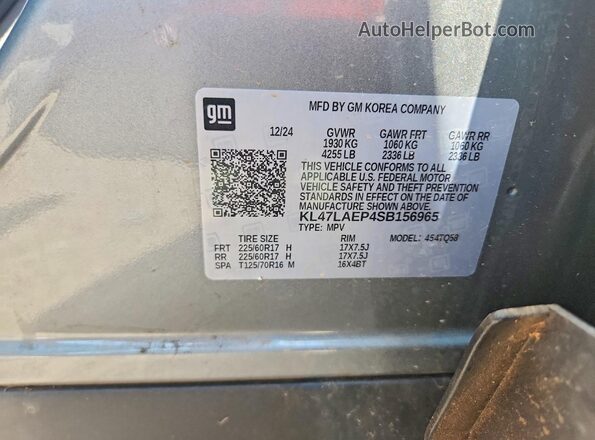 KL47LAEP4SB156965 2025 BUICK OTHER Silver ძრავის განყოფილების ხედი
