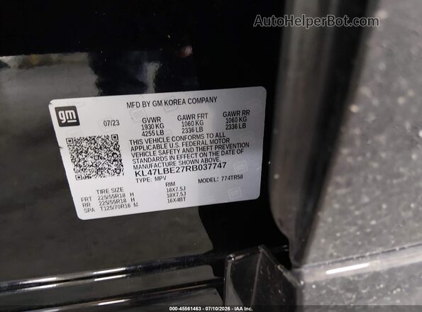 KL47LBE27RB037747 2024 BUICK OTHER Черный Вид подкапотного пространства