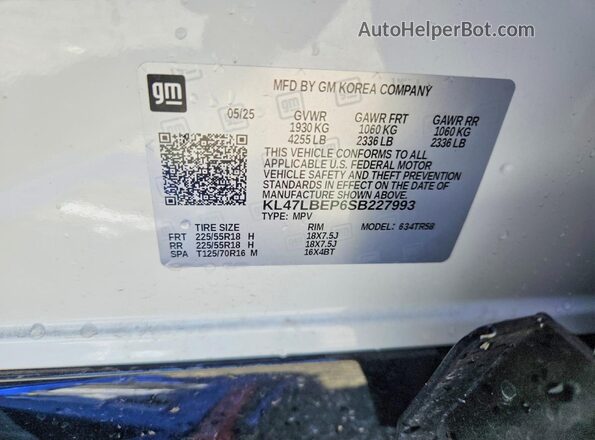 KL47LBEP6SB227993 2025 BUICK OTHER Белый Вид подкапотного пространства
