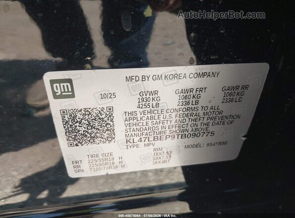 KL47LBEP9TB090775 2026 BUICK OTHER Black Engine compartment view