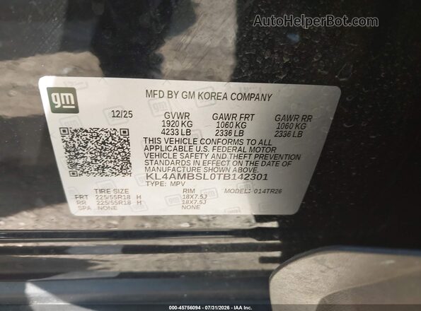KL4AMBSL0TB142301 2026 BUICK ENCORE Black Вид підкапотного простору