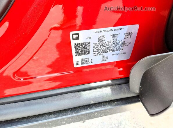 KL4AMBSL3TB052043 2026 BUICK ENCORE Red Շարժիչի բաժամունքի տեսք